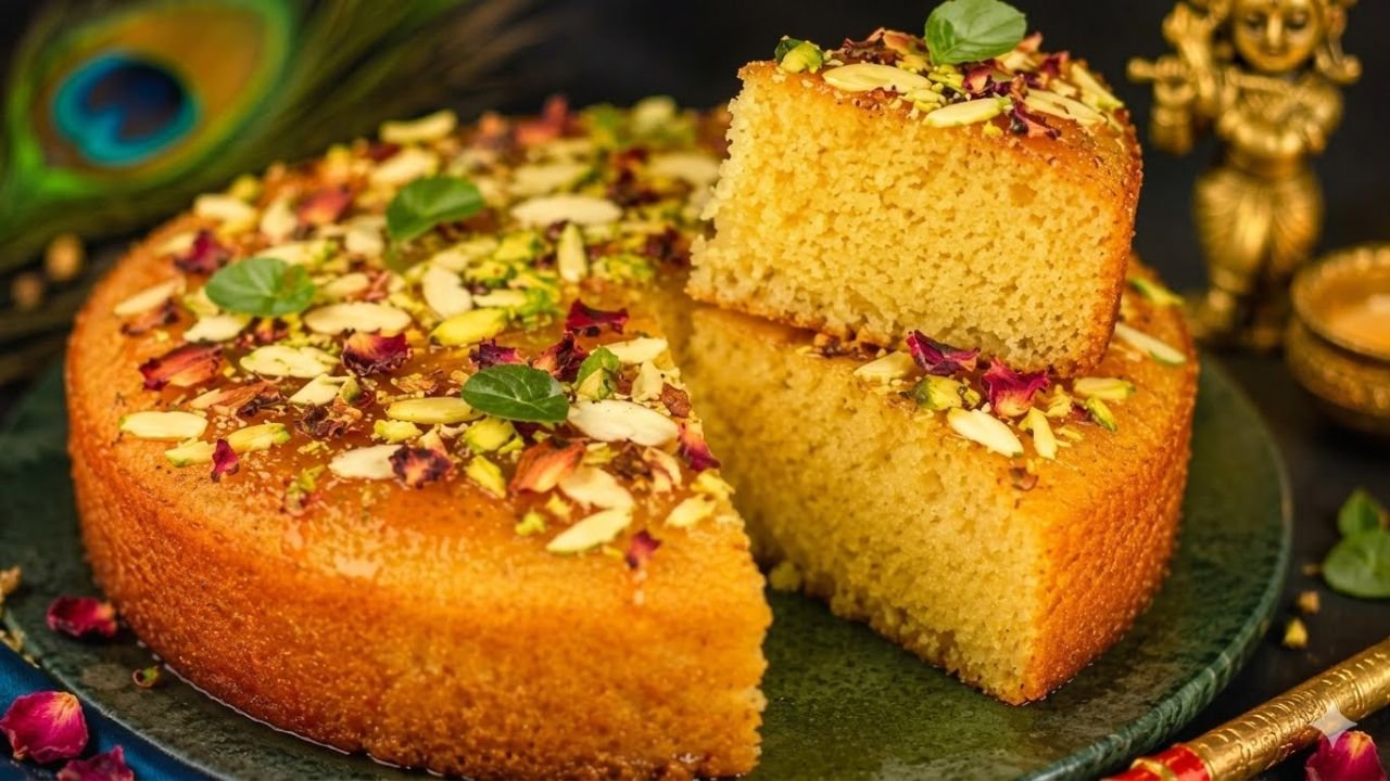 Panchamrit Cake Recipe: जन्माष्टमी पर पंचामृत केक रेसिपी, दूध दही शहद और मिश्री से घर पर भोग
