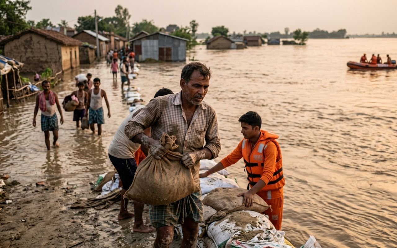 UP Flood: कुशीनगर में नारायणी तटबंध टूटने से मची हलचल, श्रावस्ती में 27 लोगों का रेस्क्यू