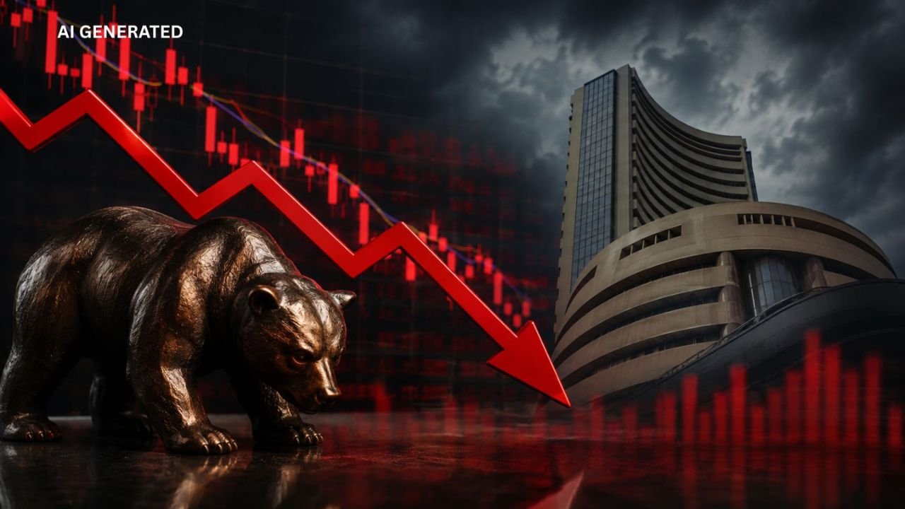 US Iran Stock Crash: ईरान-अमेरिका तनाव से शेयर बाजार लुढ़का, सेंसेक्स 808 अंक टूटा निफ्टी 23850 के नीचे