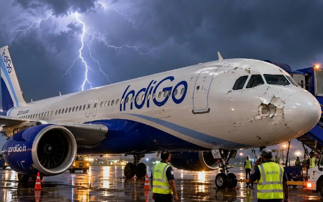 Patna Lucknow IndiGo Flight: आकाशीय बिजली से क्षतिग्रस्त हुआ विमान का नोज