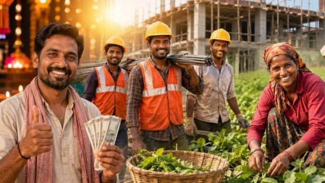 VDA Wage Hike 2026: कंस्ट्रक्शन साइट से खेत तक मुस्कुराते मजदूर