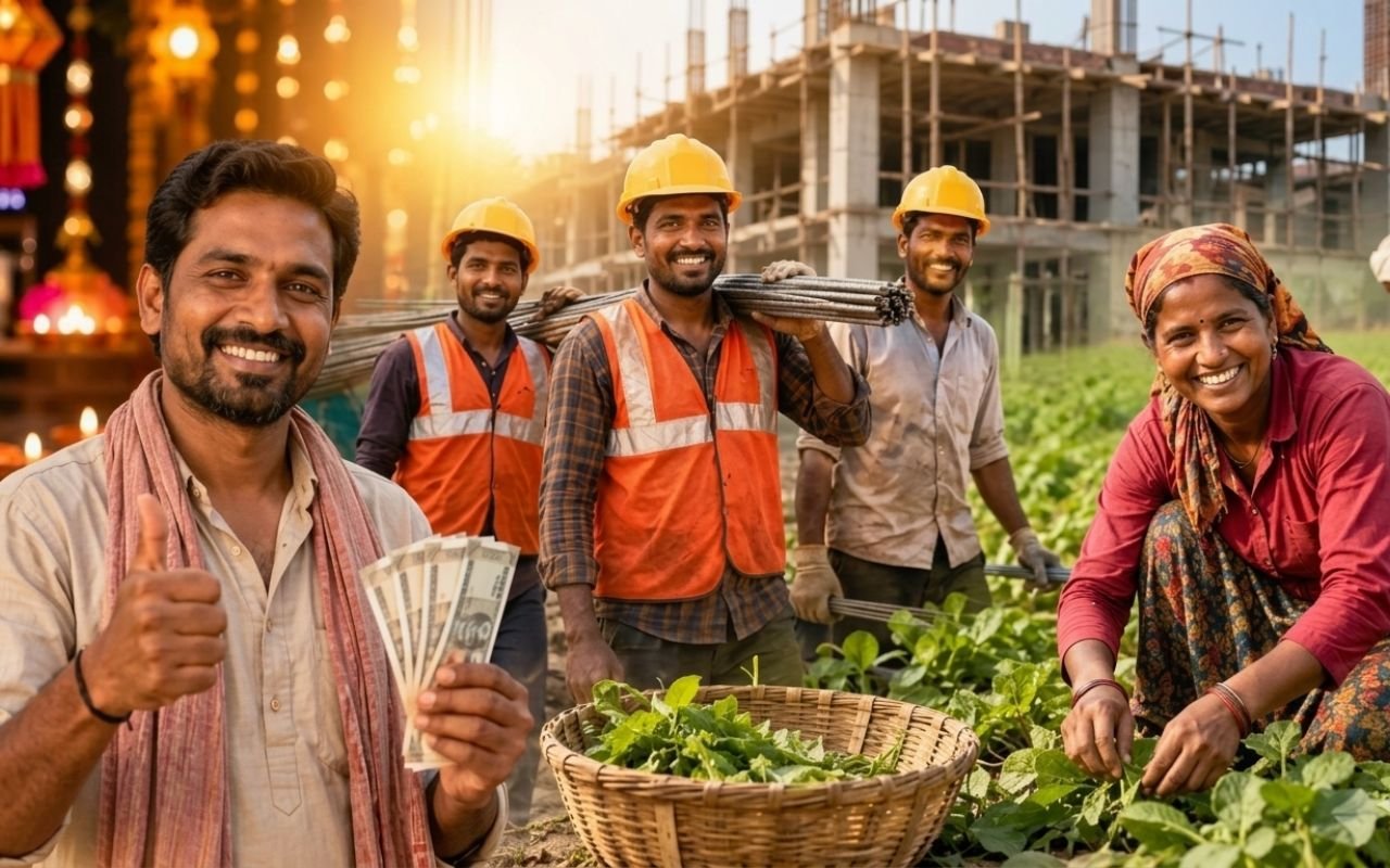VDA Wage Hike 2026: कंस्ट्रक्शन साइट से खेत तक मुस्कुराते मजदूर