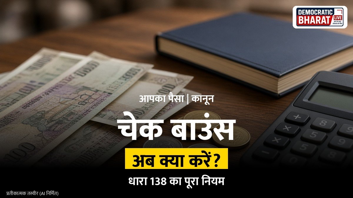 बैंक चेक और कानूनी नोटिस का प्रतीकात्मक चित्र