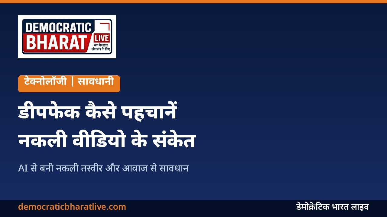 डीपफेक वीडियो पहचानने के संकेत बताने वाला ग्राफिक