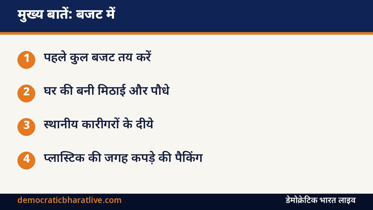 मुख्य बातें: बजट में दिवाली गिफ्ट आइडिया का ग्राफिक