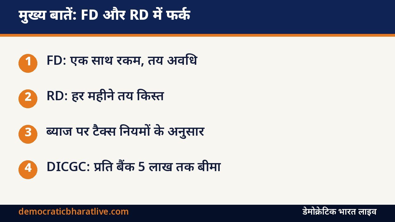 मुख्य बातें: FD और RD में फर्क बताने वाला ग्राफिक
