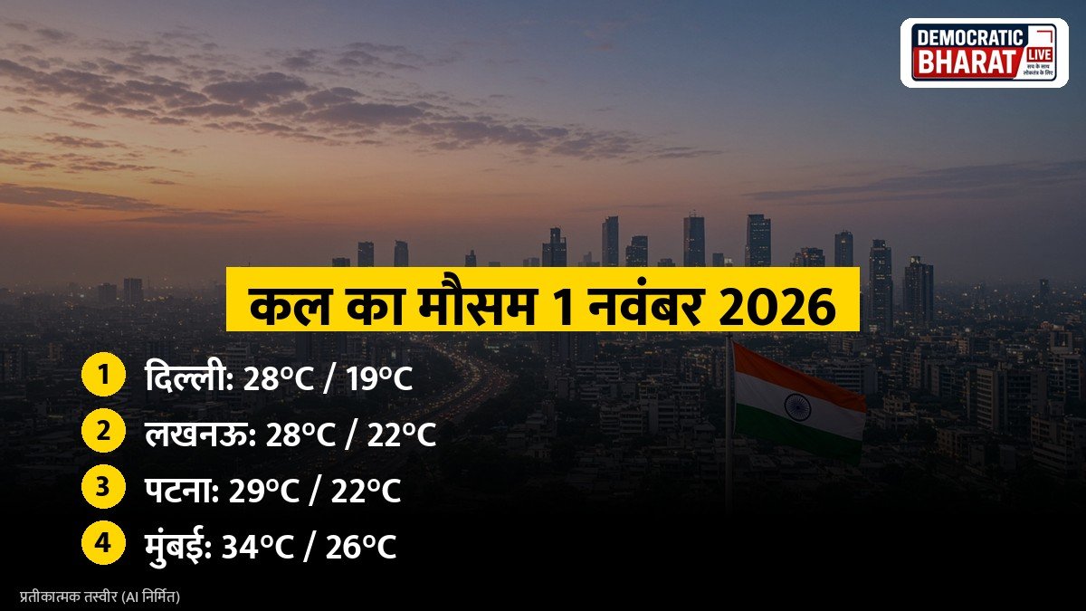 कल का मौसम 1 नवंबर 2026