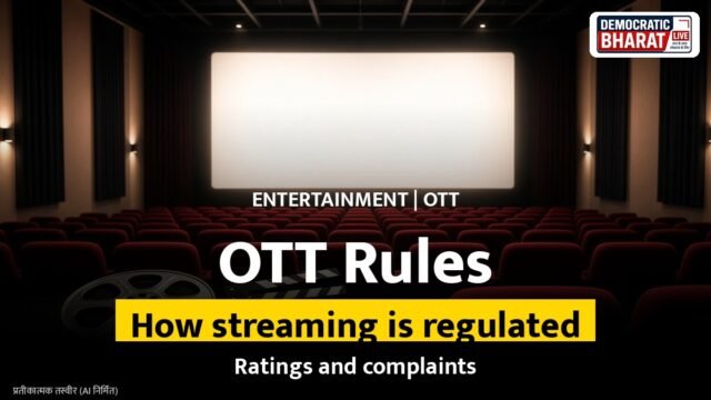Representational image of a person watching a streaming app