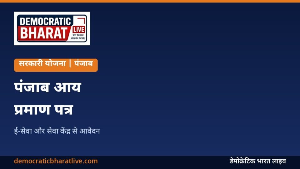 पंजाब आय प्रमाण पत्र ऑनलाइन आवेदन का ग्राफिक