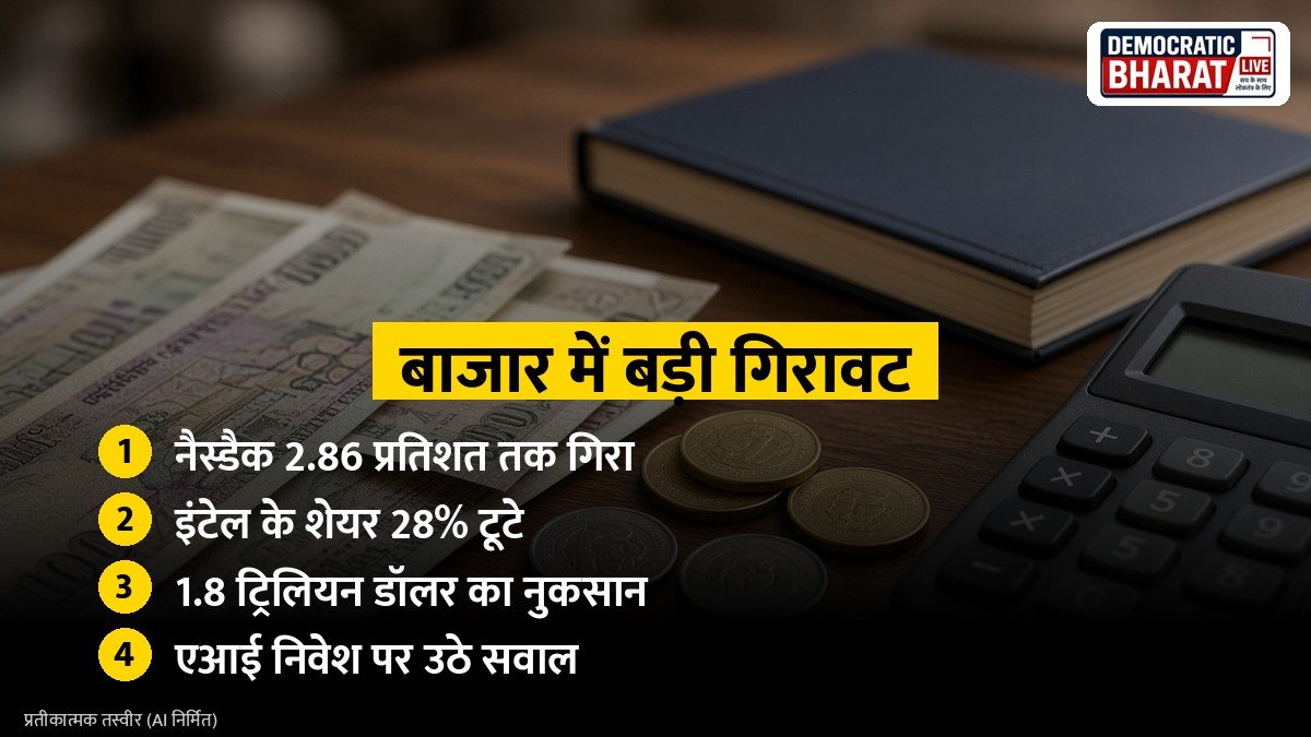 बाजार में बड़ी गिरावट